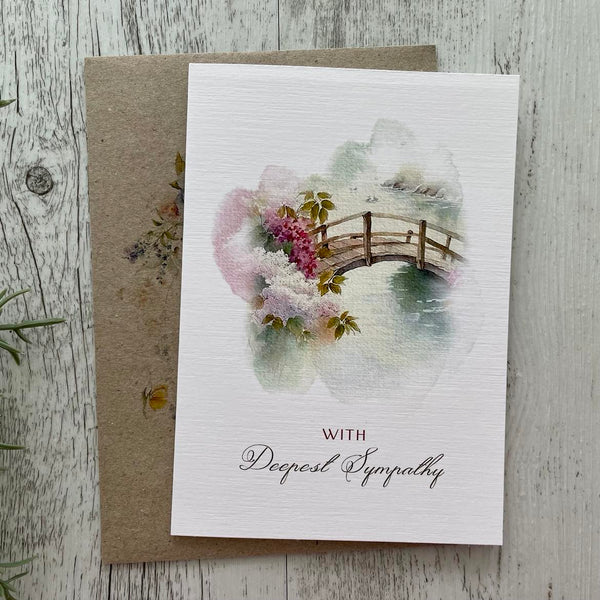 Bridge over Water card - With Deepest Sympathy Card