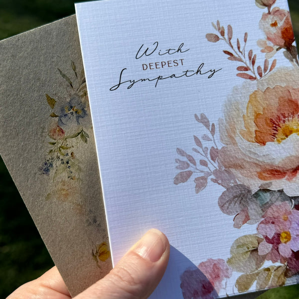 Spring Floral card - With Deepest Sympathy Card