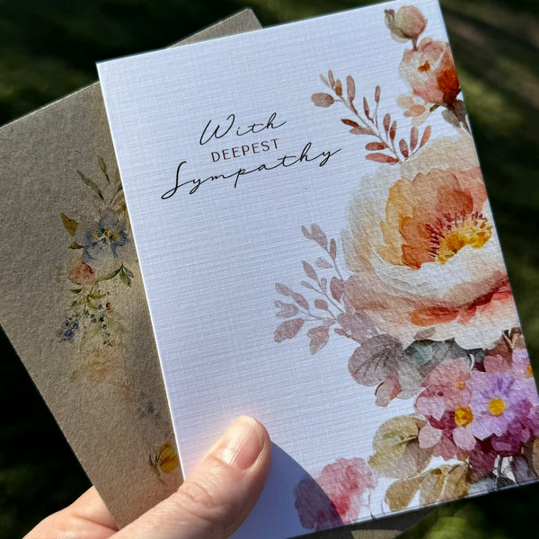 Spring Floral card - With Deepest Sympathy Card