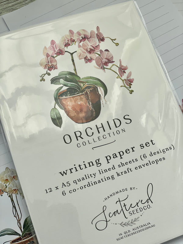 ORCHIDS Writing Paper Set (Non-Personalised)