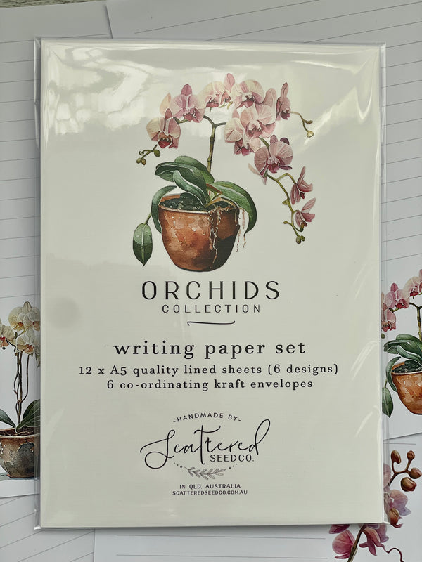 ORCHIDS Writing Paper Set (Non-Personalised)