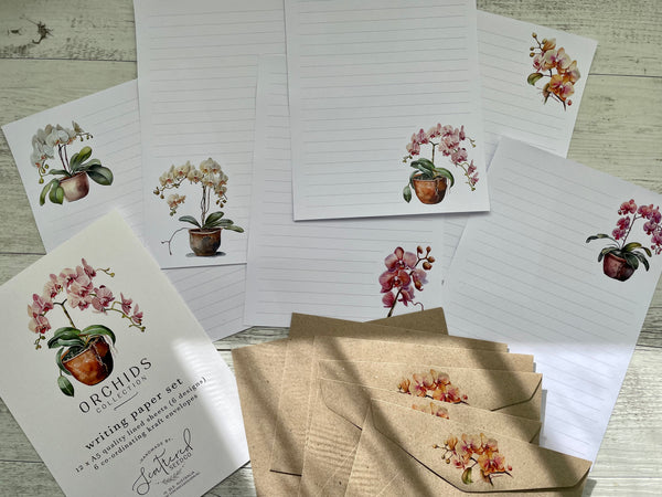ORCHIDS Writing Paper Set (Non-Personalised)