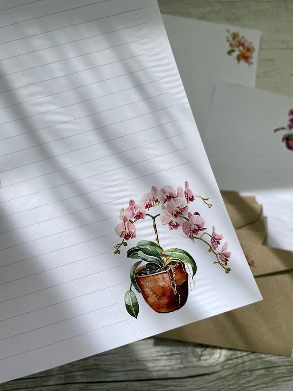 ORCHIDS Writing Paper Set (Non-Personalised)