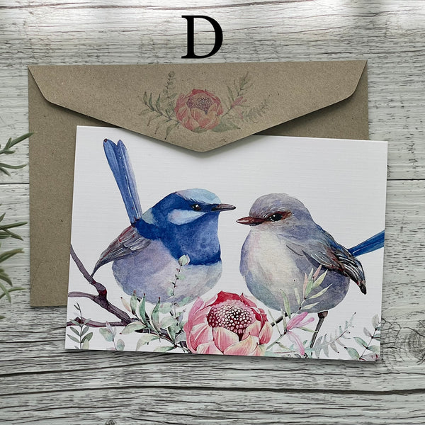 Superb Fairy Wrens - Blank Cards set of 4