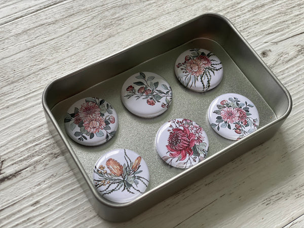 AUSTRALIAN NATIVE BOUQUET Needle Minders or Magnets set of 6
