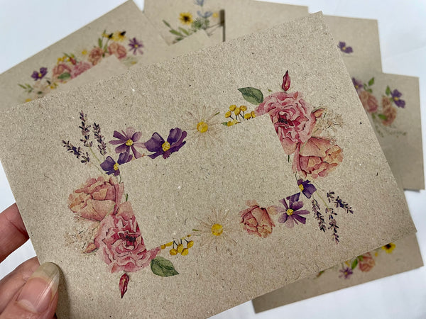 WILDFLOWER decorative envelopes set of 10 - Happy Mail - Penpal