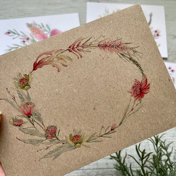 AUSTRALIAN BOTANICAL SCRIPTURE  cards set of 4
