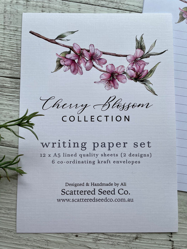 CHERRY BLOSSOMS Writing Paper Set (Non-Personalised)