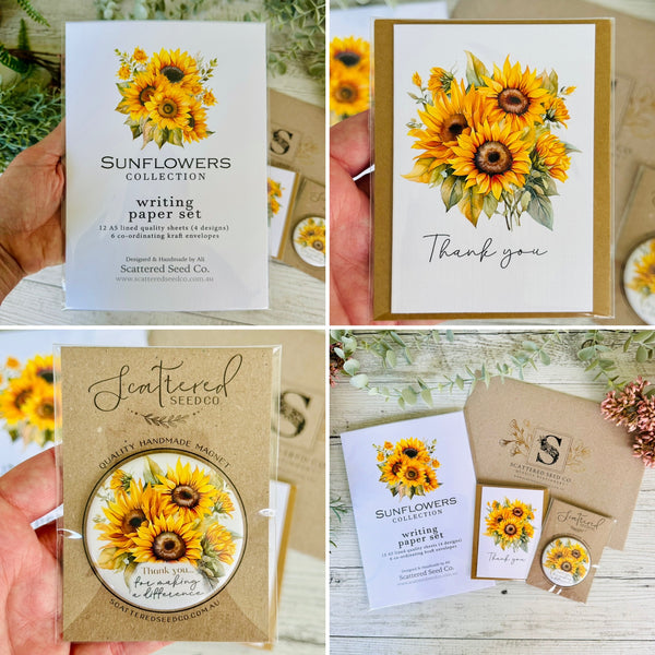 Teacher’s Appreciation Gift Sunflower Stationery gift set