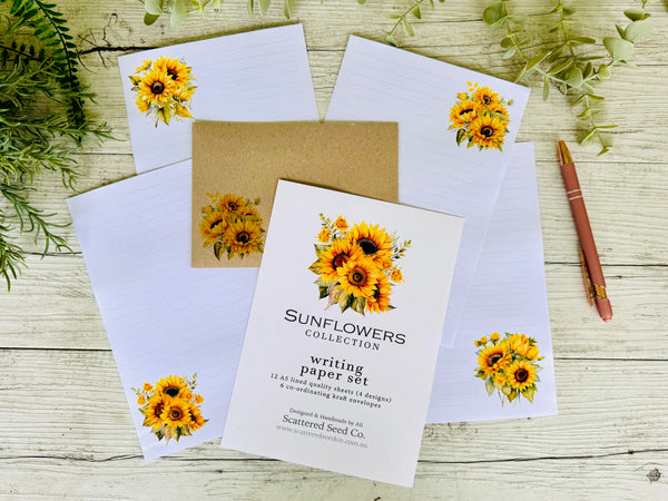 SUNFLOWERS Writing Paper Set (Non-Personalised)