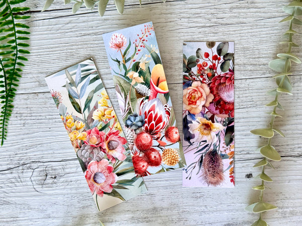 Australian Flora Bookmarks set of 3