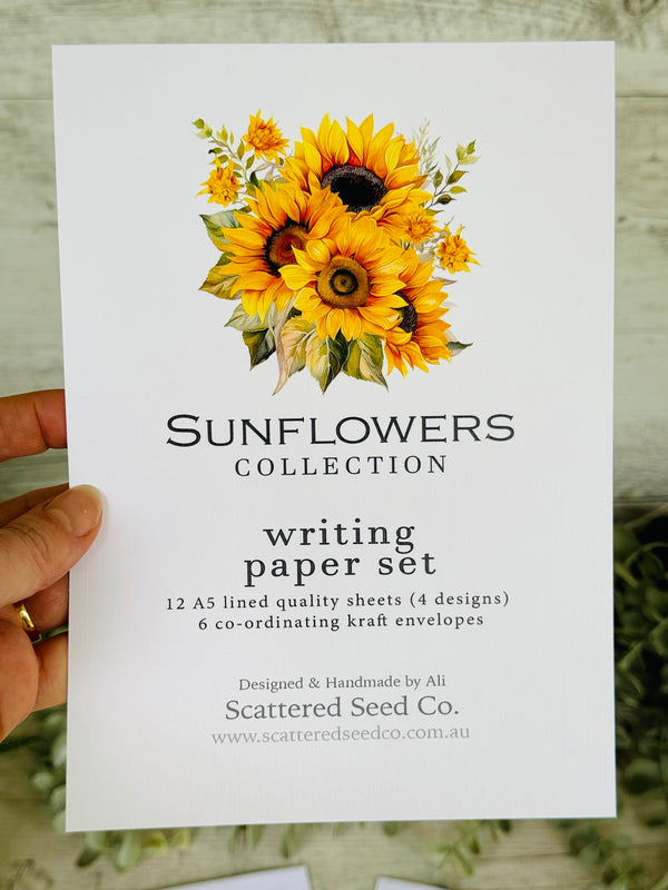 SUNFLOWERS Writing Paper Set (Non-Personalised)