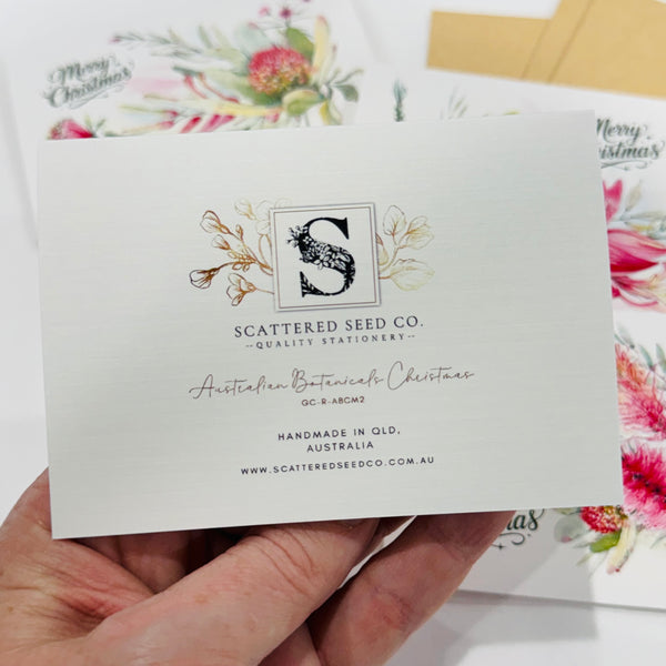 Australian botanicals CHRISTMAS cards set of 4