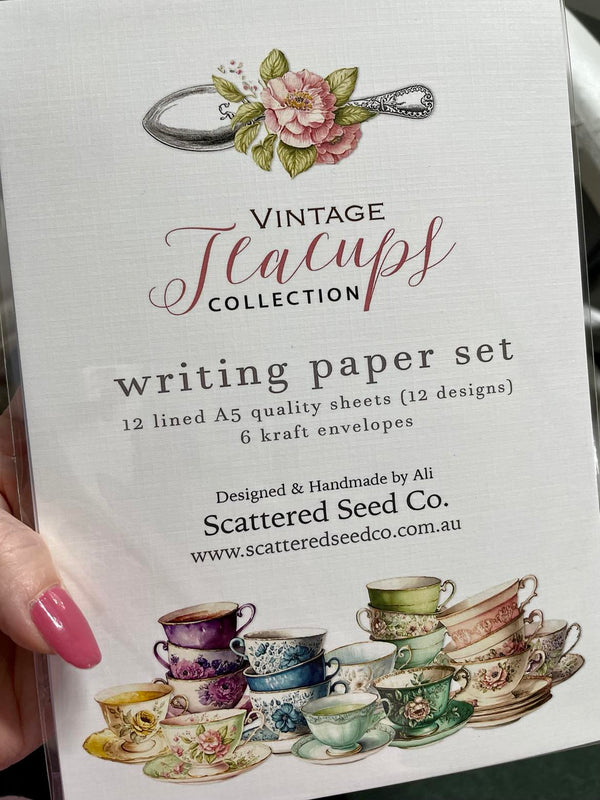 Vintage Teacup Writing Paper Set (Non-Personalised)