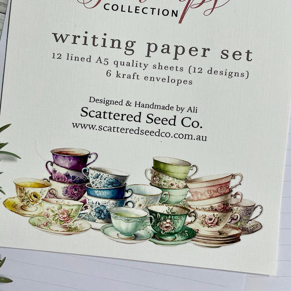 Vintage Teacup Writing Paper Set (Non-Personalised)