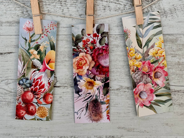 Australian Flora Bookmarks set of 3