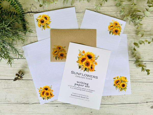 SUNFLOWERS Writing Paper Set (Non-Personalised)