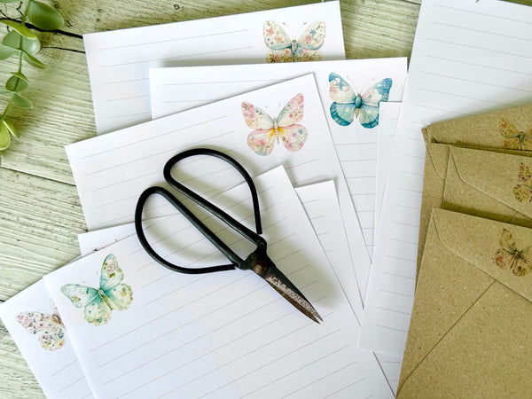 PASTEL BUTTERFLY Writing Paper Set (Non-Personalised)