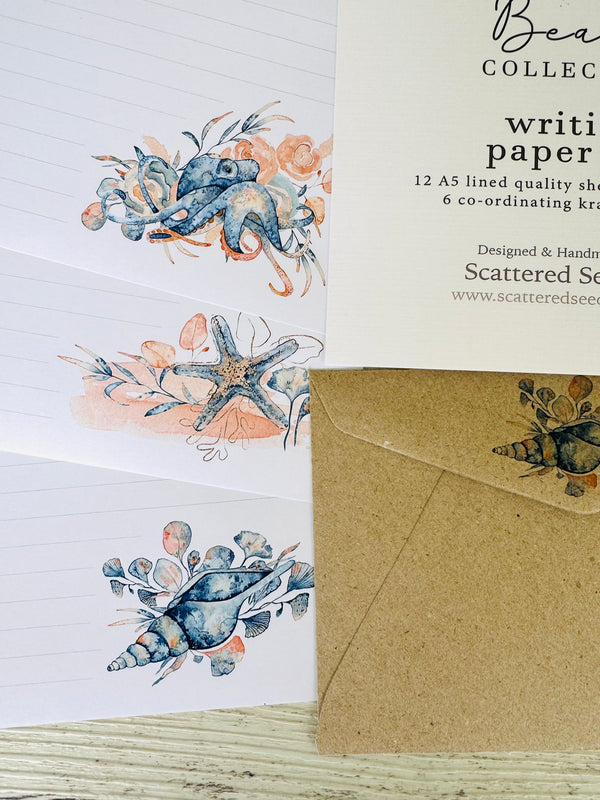 BEACH Writing Paper Set (Non-Personalised)