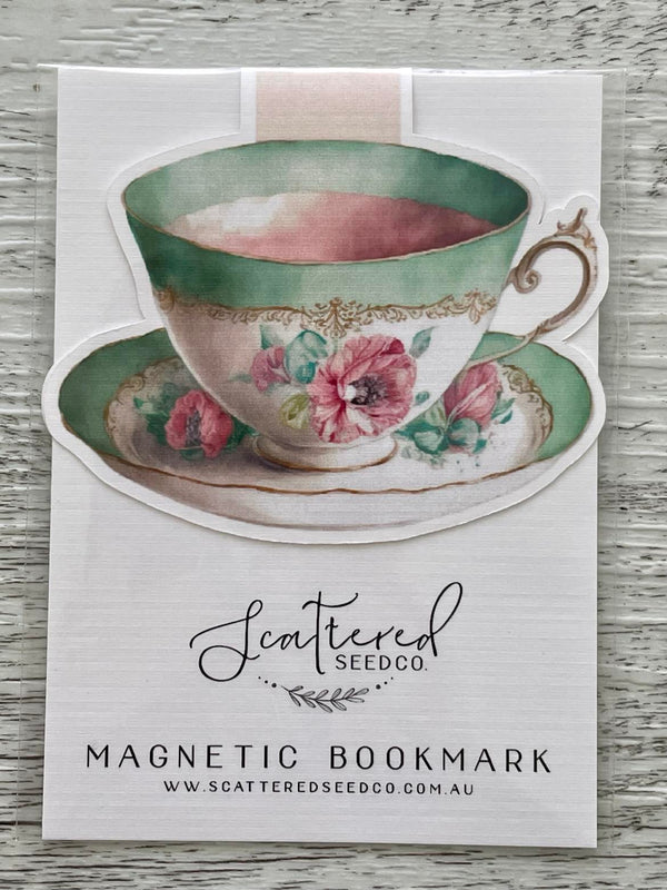 Vintage Teacup Magnetic Bookmarks
