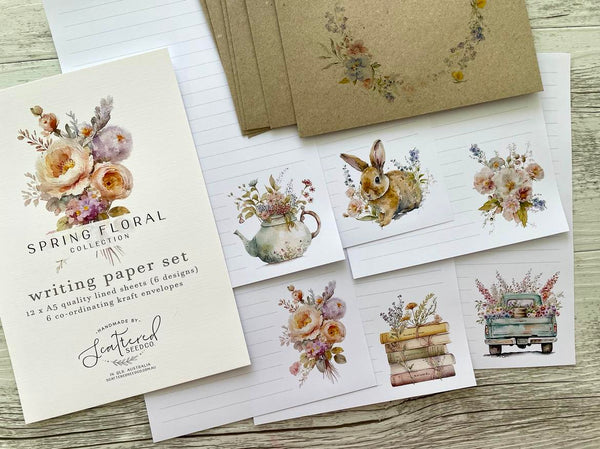 SPRING FLORAL Writing Paper Set (Non-Personalised)