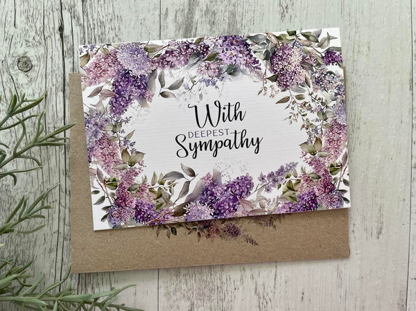 Sweet Lilacs card - With Deepest Sympathy Card