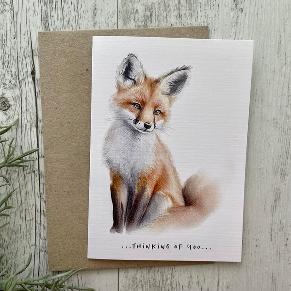 Fox card - Thinking of you childrens Card