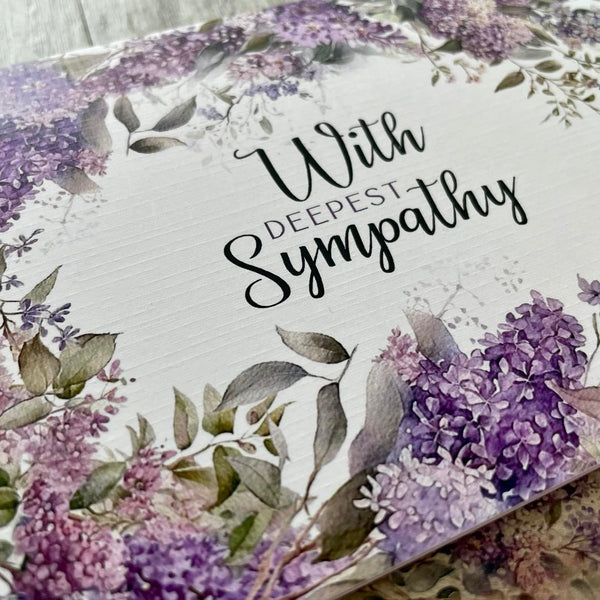 Sweet Lilacs card - With Deepest Sympathy Card