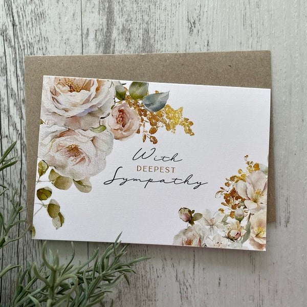 Roses card - With Deepest Sympathy Card