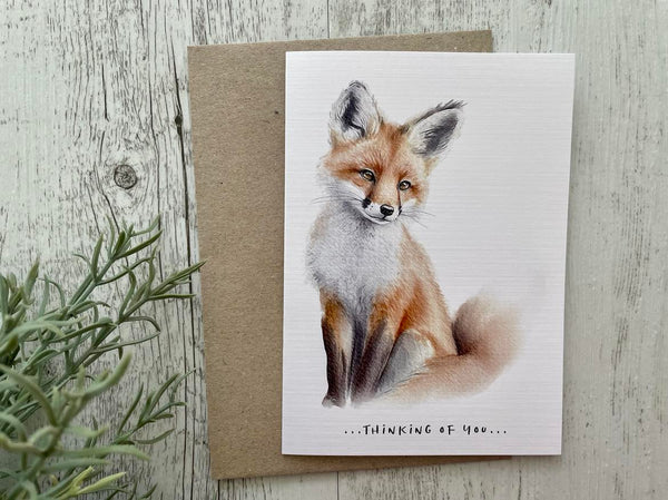 Fox card - Thinking of you childrens Card