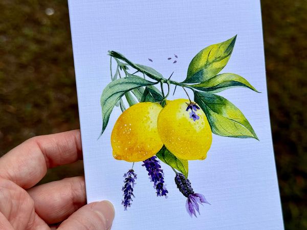 LEMON & LAVENDER cards set of 4