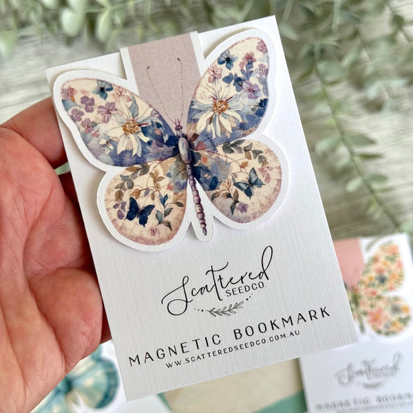 Pastel Butterfly Magnetic Bookmarks