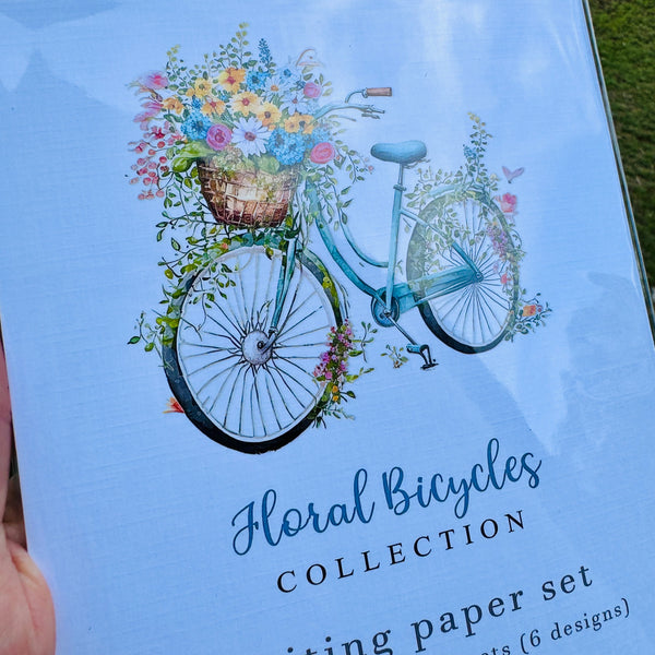 Floral Bicycles Writing Paper Set (Non-Personalised)