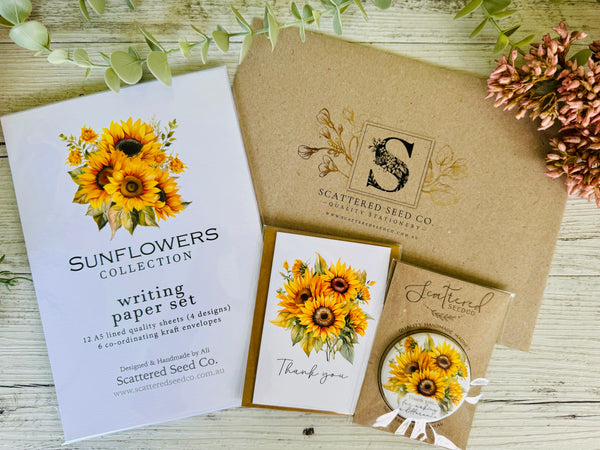 Teacher’s Appreciation Gift Sunflower Stationery gift set