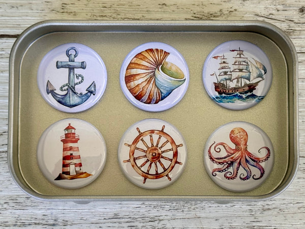 NAUTICAL Needle Minders or Magnets  set of 6