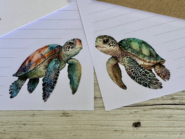 Green Sea Turtles Writing Paper Set (Non-Personalised)