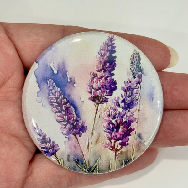 Lavender Watercolour Large Magnets Set of 4