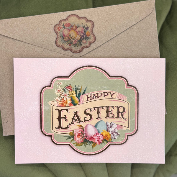 Vintage Labels - Easter Cards set of 4