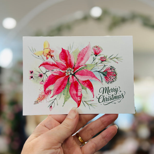 Australian botanicals CHRISTMAS cards set of 4