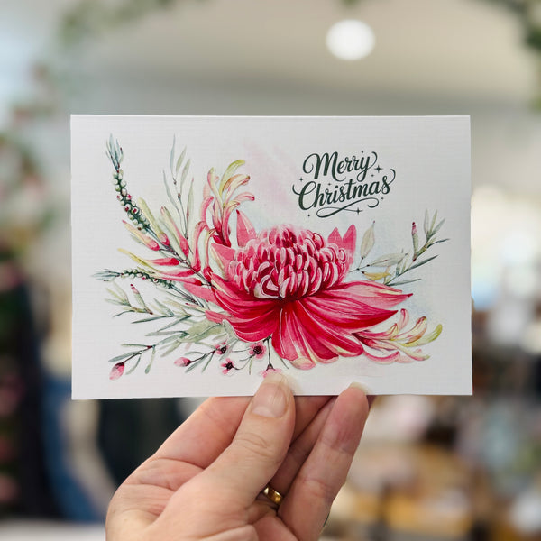 Australian botanicals CHRISTMAS cards set of 4