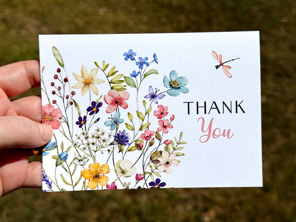 Wildflower Thank You Cards