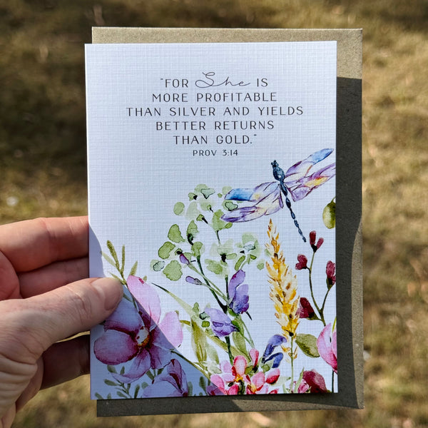 SHE SCRIPTURE cards set of 4 - Christian Cards for women Proverbs 31 woman