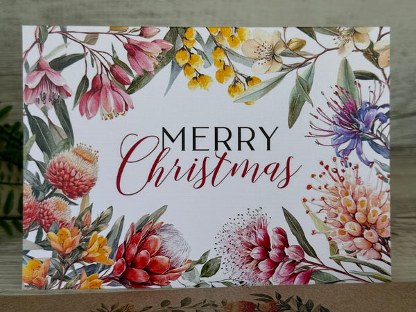 Australian Native Florals Christmas Card