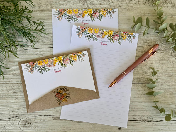 AUSTRALIAN FLORALS - Thank You - Flat Notecards Set Of 10