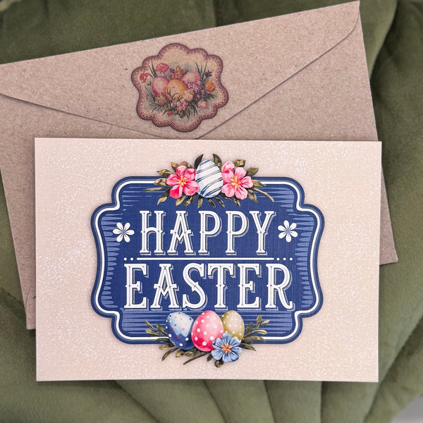 Vintage Labels - Easter Cards set of 4
