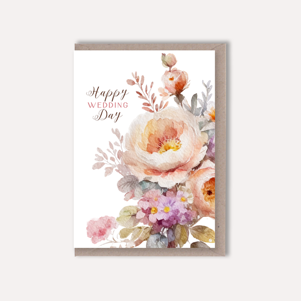 SPRING FLORAL Wedding Day card