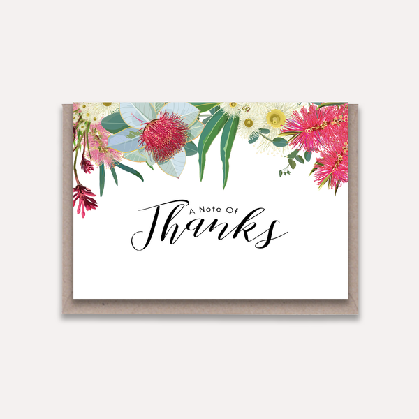AUSTRALIAN NATIVE FLORA Thank You greeting card