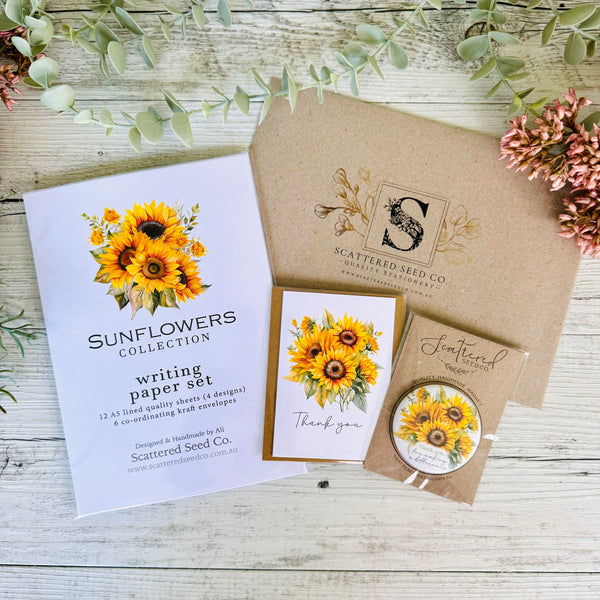 Teacher’s Appreciation Gift Sunflower Stationery gift set