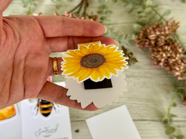 Sunflower and Bee & Honey MAGNETIC BOOKMARKS