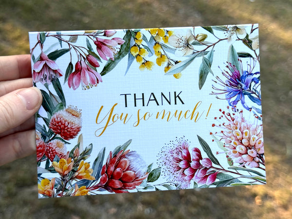 Australian Native Florals Thank You Card